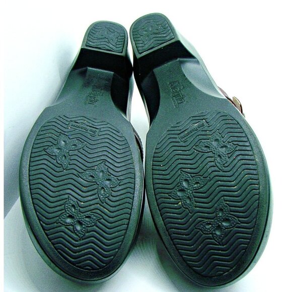 Womens ALEGRIA By PG Lite Burgundy Leather Clogs COMFORT Shoes Size 38 US 8 - Picture 7 of 12